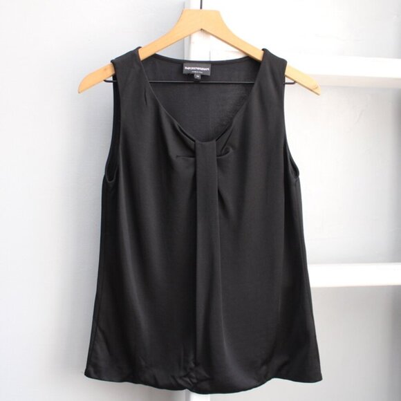 Emporio Armani Women's Black V-Neck Tank Top Size 44 IT/ Medium US - Picture 1 of 5